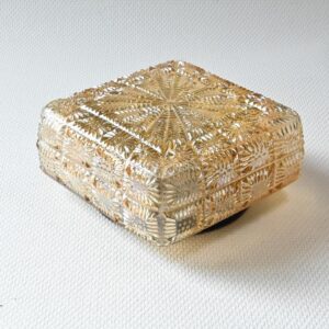 Plafonniére met parelmoerglas - Afbeelding 2