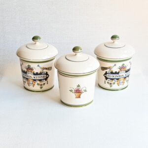 Set apothekerspotten polychroom Delfts - Afbeelding 4