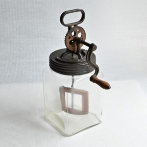 Vintage glazen boterkarner - Afbeelding 4