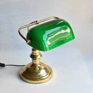 Notarislamp groen glas - Afbeelding 1