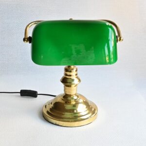 Notarislamp groen glas - Afbeelding 2